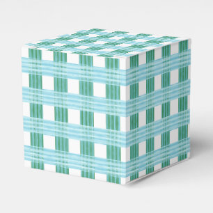 Fenstergitter-Gingham in Grün und Aqua Geschenkschachtel