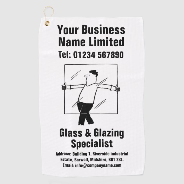 Fensterglas und glänzendes Design Golfhandtuch (Vorderseite)