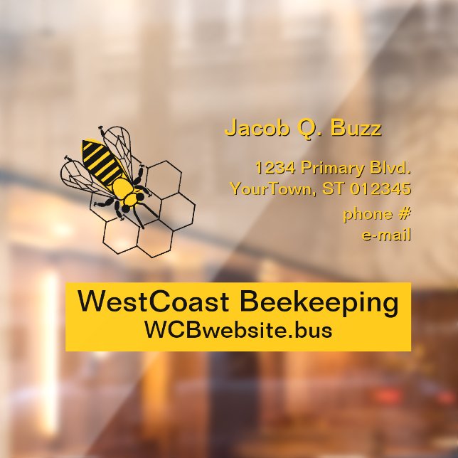 Fensterheber - Bienengeschäft Fensteraufkleber (Blatt 2)