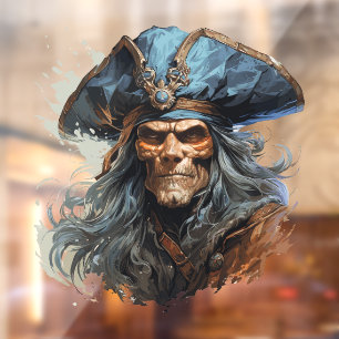 Fensterheber des Todes Pirate Fensteraufkleber