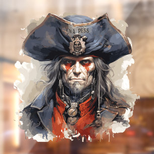 Fensterheber des Todes Pirate Fensteraufkleber