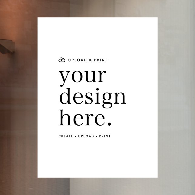 Fensterheber für das Hochladen des Designs 18" x 2 Fensteraufkleber (Versatile window cling sign for business, weddings, special occasion events & more!)