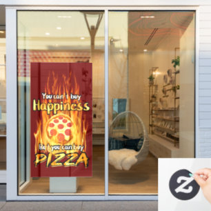 Fensterheber für Pizzeria oder Lebensmittelgesch Fensteraufkleber