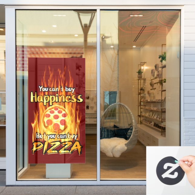 Fensterheber für Pizzeria oder Lebensmittelgeschäf Fensteraufkleber (Schaufenster)