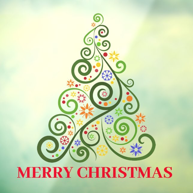 Fensterheber für Weihnachtsbaum Fensteraufkleber (Blatt 3)