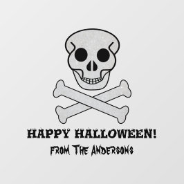 Fensterheber "Halloween Skull and Bones" Fensteraufkleber