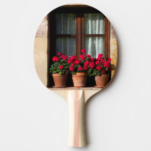 Fensterheber in Blume Tischtennis Schläger