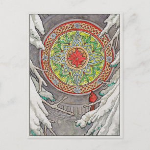 Fensterkarte für den Dezember Postkarte