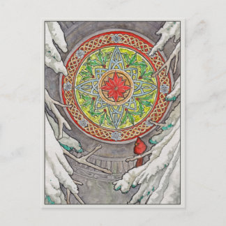 Fensterkarte für den Dezember Postkarte