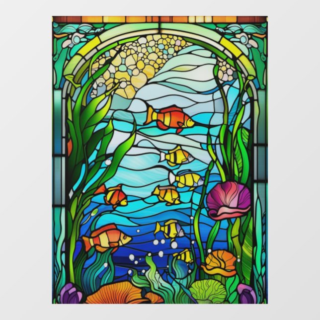 Fensterklammer Fensteraufkleber (Blatt)