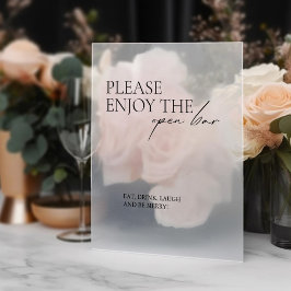 Fensterklammer Kalligrafie Hochzeitung Open Bar Si Fensteraufkleber