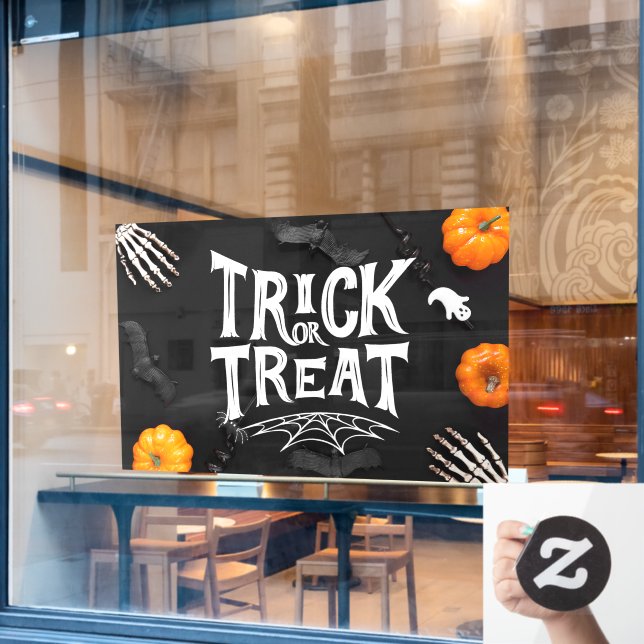 Fensterklammern für Trick oder Treat Fensteraufkleber (Café-Fenster)