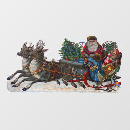 Fensterklemme für Santa Sleigh und Rentiere Fensteraufkleber