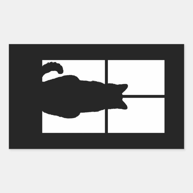 Fensterklick zum Anpassen der Farbdekoration Rechteckiger Aufkleber (Vorderseite)