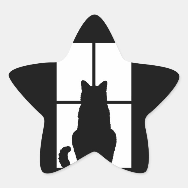 Fensterklick zum Anpassen der Farbdekoration Stern-Aufkleber (Vorderseite)