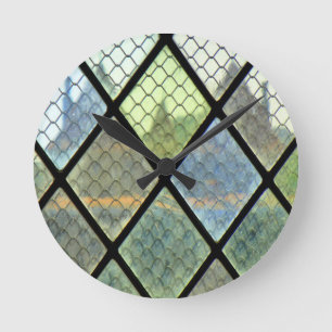 Fensterkunst Runde Wanduhr