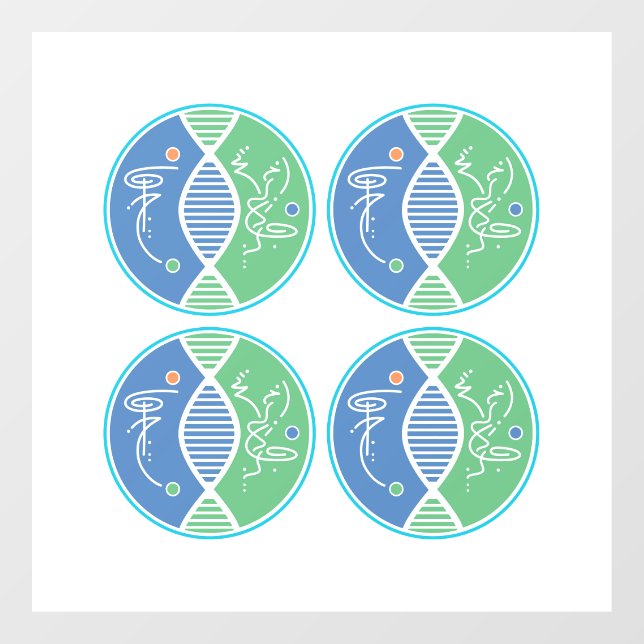 Fensterkupplung der inneren Schaltkreissymbole (4- Fensteraufkleber (Blatt)