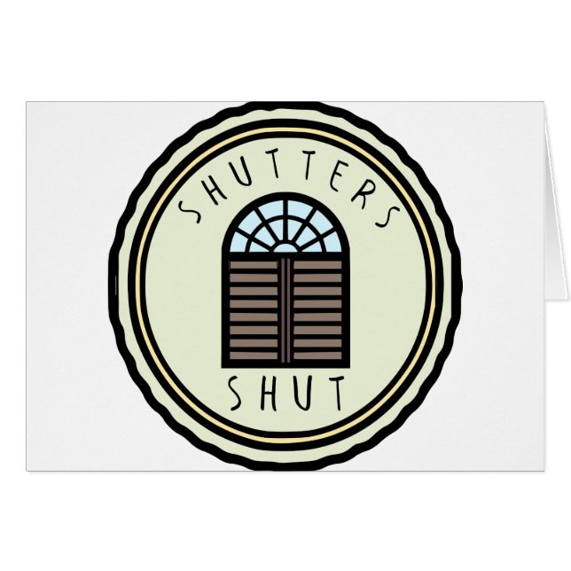 Fensterläden geschlossen! (Vorderseite (Horizontal))