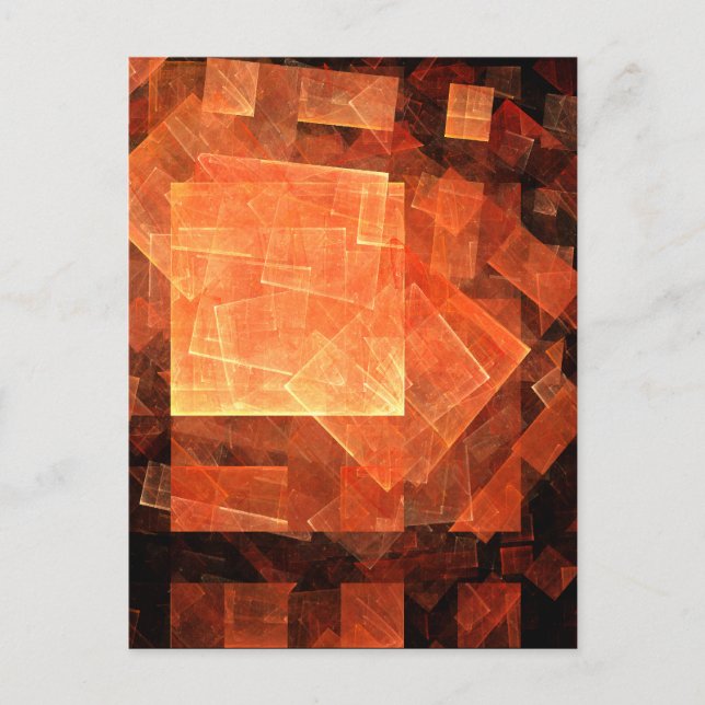 Fensterlicht Moderne geometrische Quadrate Abstrak Postkarte (Vorderseite)