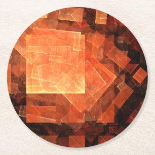 Fensterlicht Moderne geometrische Quadrate Abstrak Runder Pappuntersetzer