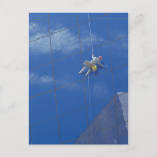 Fensterreiniger 1990 postkarte