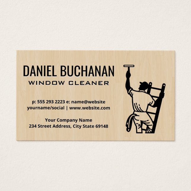 Fensterreiniger auf Ladder (Vorderseite)