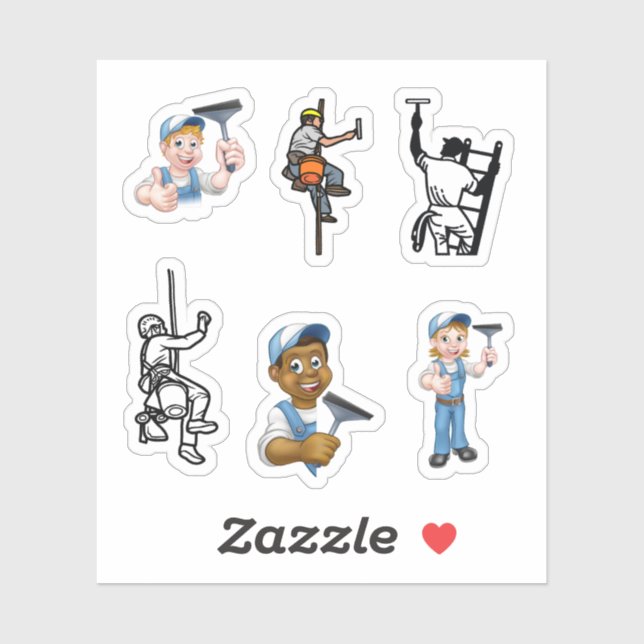 Fensterreiniger Aufkleber (Blatt)