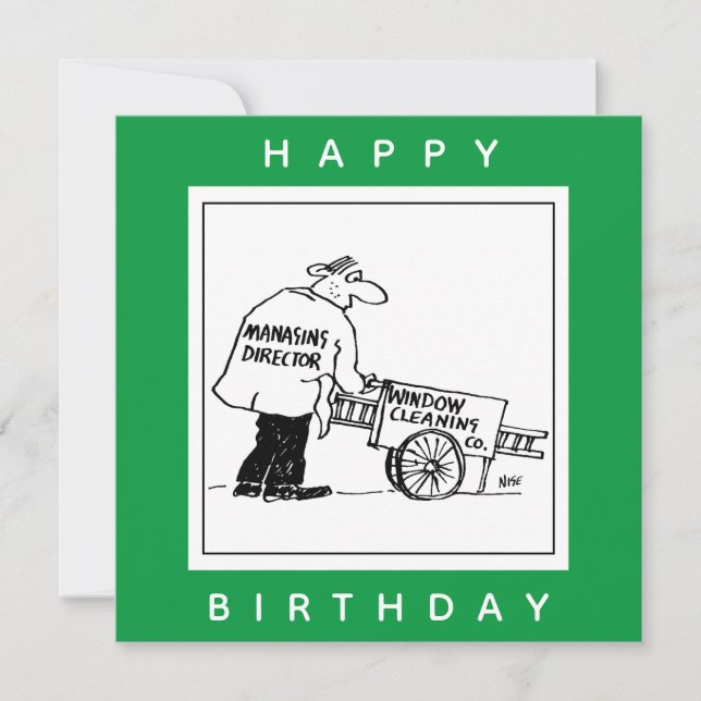 Fensterreiniger mit Fensterreinigungskarte Karte (Vorderseite)