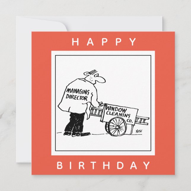 Fensterreiniger mit Fensterreinigungskarte Karte (Vorderseite)