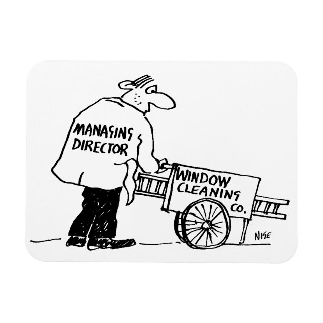 Fensterreiniger mit Fensterreinigungskarte Magnet (Horizontal)