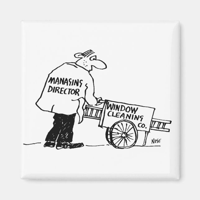 Fensterreiniger mit Fensterreinigungskarte Magnet (Vorne)