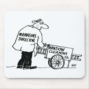 Fensterreiniger mit Fensterreinigungskarte Mousepad