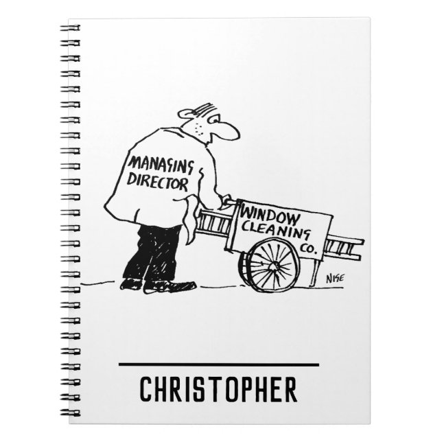 Fensterreiniger mit Fensterreinigungskarte Notizblock (Vorderseite)