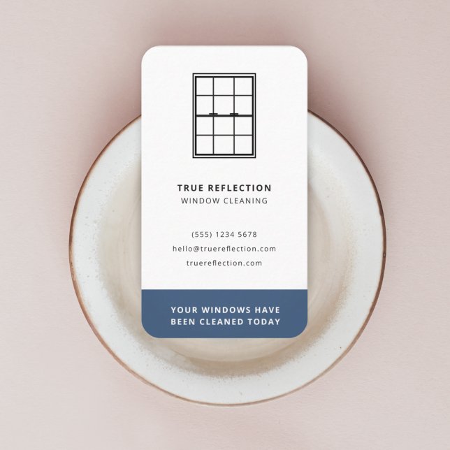 Fensterreiniger Windows wird heute gereinigt Blue  Visitenkarte (Von Creator hochgeladen)