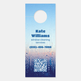 Fensterreinigung durch benutzerdefinierte QR Türanhänger