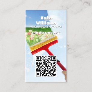 Fensterreinigung durch benutzerdefinierte QR Visitenkarte