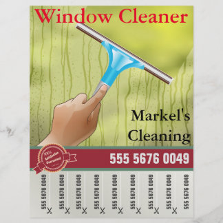 Fensterreinigung Kleine Unternehmen Flyer