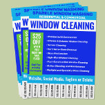 Fensterreinigung Telefonnummern Flyer<br><div class="desc">Flyer Fensterreinigung</div>