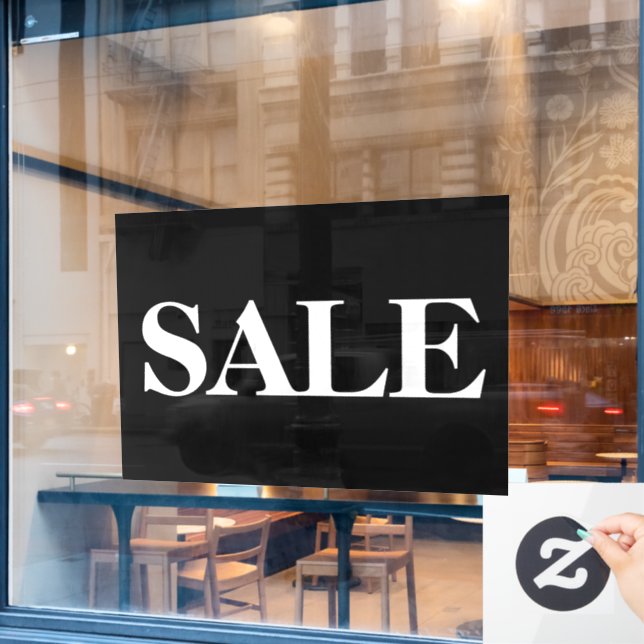 Fenstersignatur, Boutique-Handelszeichen, modern Fensteraufkleber (Café-Fenster)