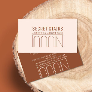 Fenstertür Terracotta Blush Minimal Architektur Visitenkarte