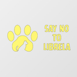 Fensterverkleidung - Gelbe Pfotendesign Fensteraufkleber