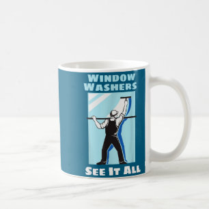 Fensterwäscher Lustiger Fensterreinigungsreiniger- Kaffeetasse