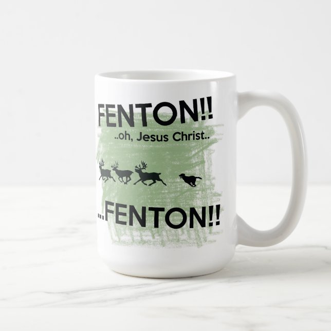 Fenton - Jesus Christus!! Fenton HundeTasse Tasse (Rechts)