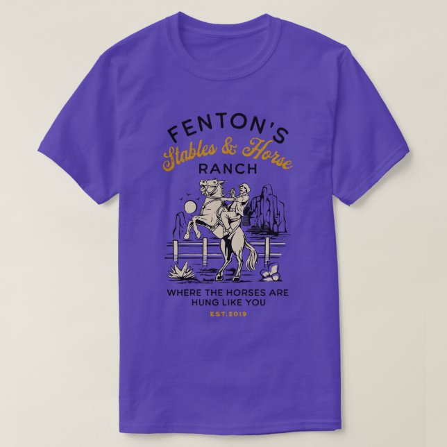 Fentons Stables Horse Ranch Est 2019 T-Shirt (Design vorne)