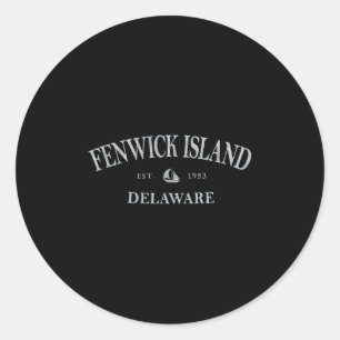 Fenwick Island Delaware _ Fenwick Island De Segelb Runder Aufkleber