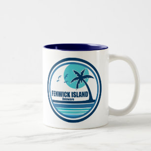 Fenwick Island Delaware Palme Vögel Zweifarbige Tasse