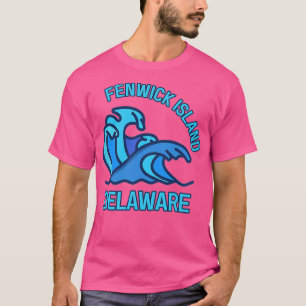 Fenwick Island Delaware Pocket Wave Souvenir T-Shirt