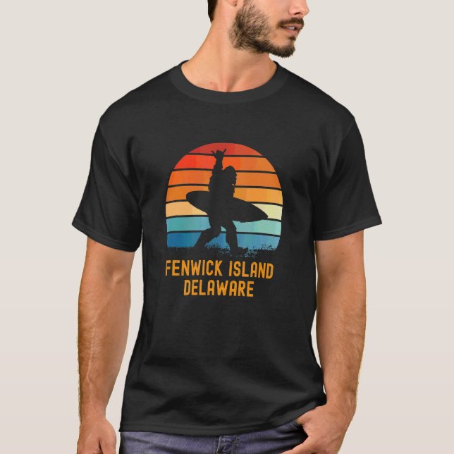 Fenwick Island Delaware Sasquatch Souvenir T-Shirt (Vorderseite)