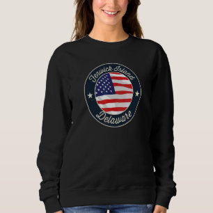 Fenwick Island Patriotic Delaware Souvenir Sweatshirt