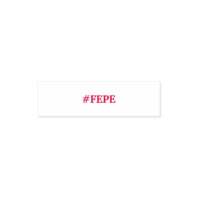 #FEPE RED INK BRIEFMARKE PERMASTEMPEL (Design)